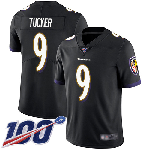 Baltimore Ravens Limited Black Men Justin Tucker Alternate Jersey NFL Football #9 100th Season Vapor Untouchable->baltimore ravens->NFL Jersey